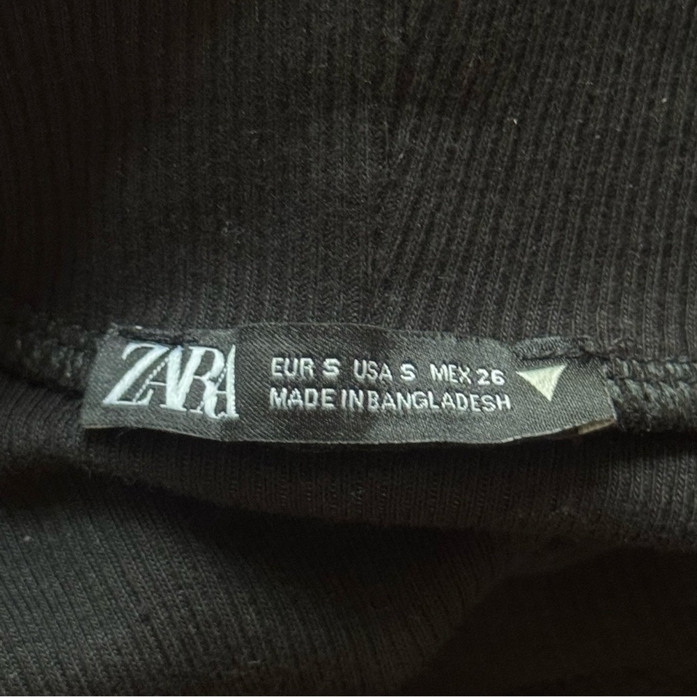 ZARA Ribbed Sleeveless Turtleneck Midi Dress in Black | Small | NWOT - Picture 5 of 5